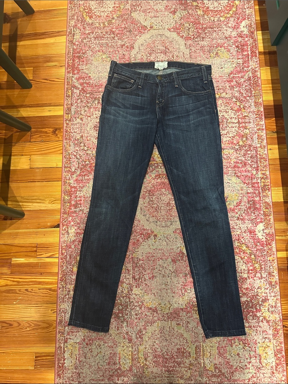 Current/Elliott Men’s Dark Blue Slim Straight Jeans
